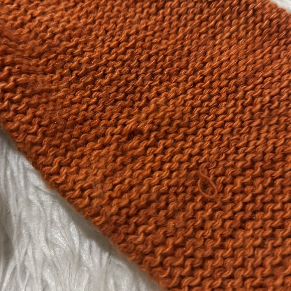 Peruvian Arte Meche Orange baby alpaca hoodie cardigan button down knit … - Picture 10 of 10